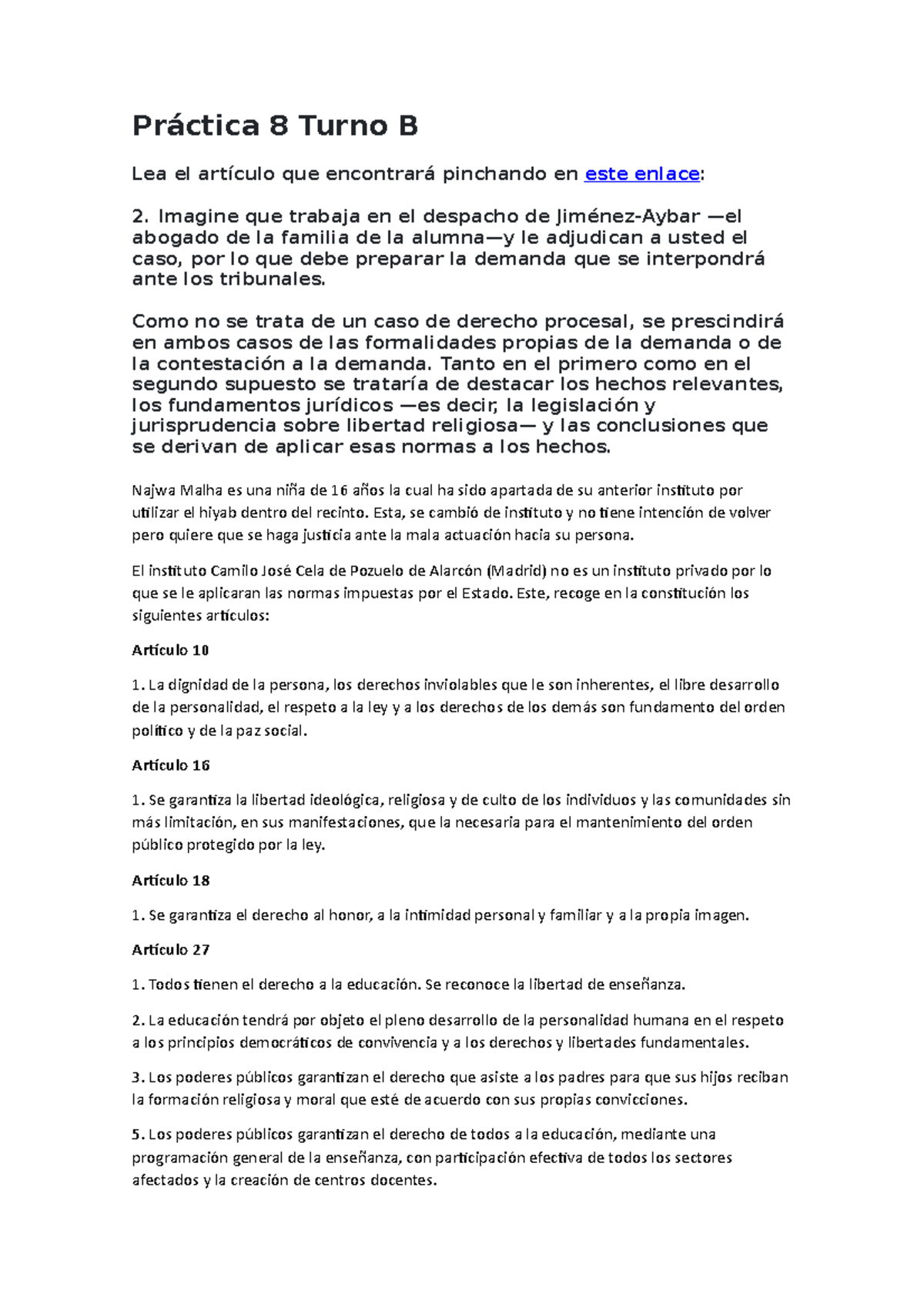 Practica 8 Grupo B - Práctica 8 Turno B Lea El Artículo Que Encontrará ...