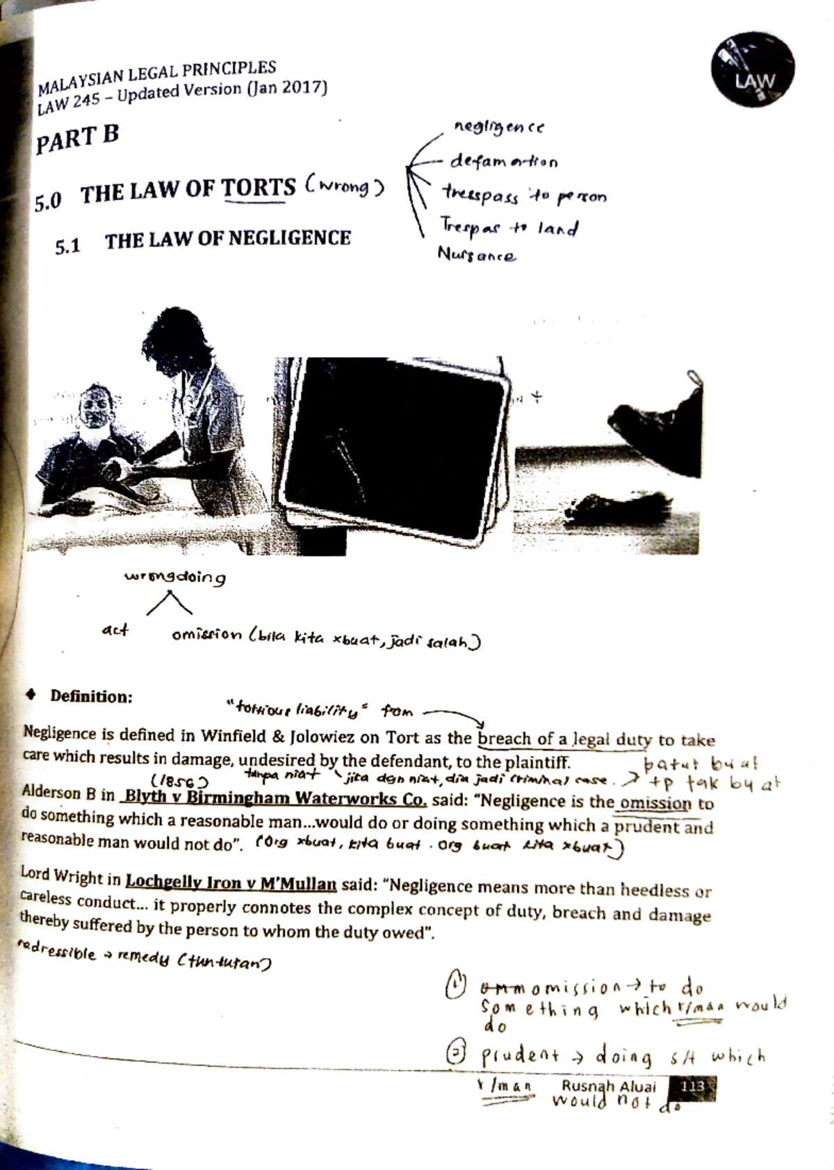 Law Of Torts (Negligence, Defamation.....etc) - MALAYSIAN LEGAL ...