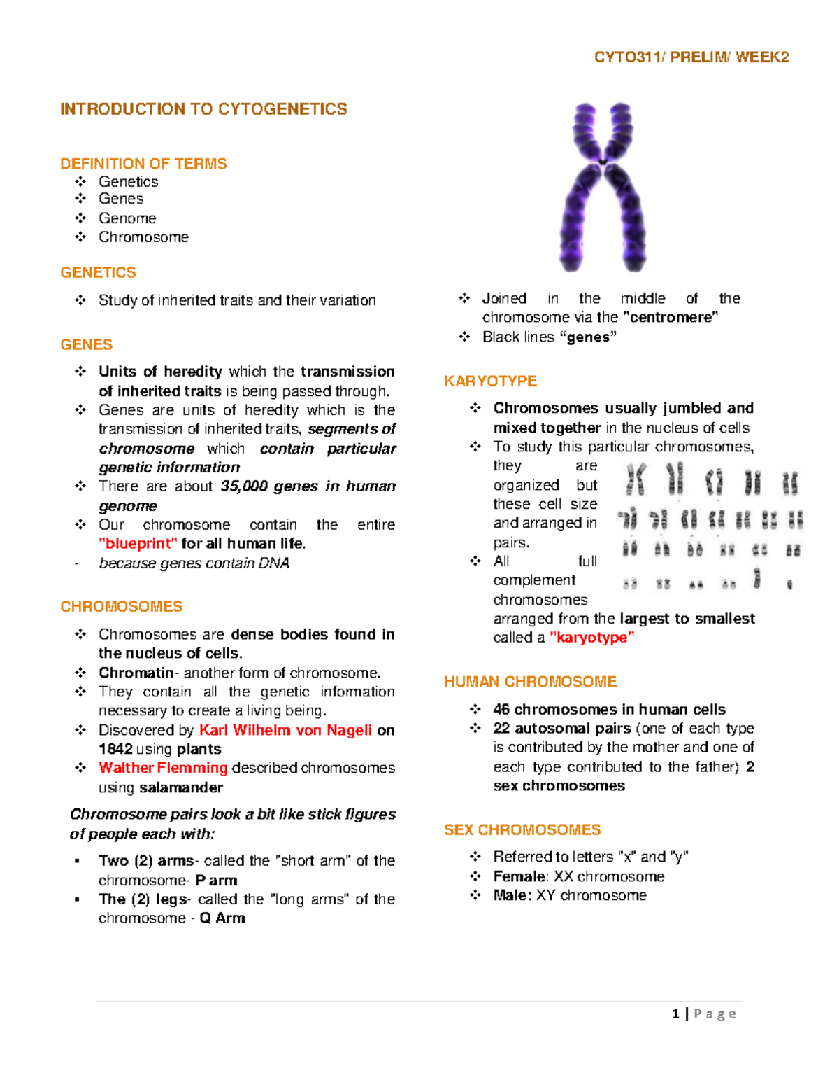 Trans 1- CYTO - Introduction - INTRODUCTION TO CYTOGENETICS DEFINITION ...