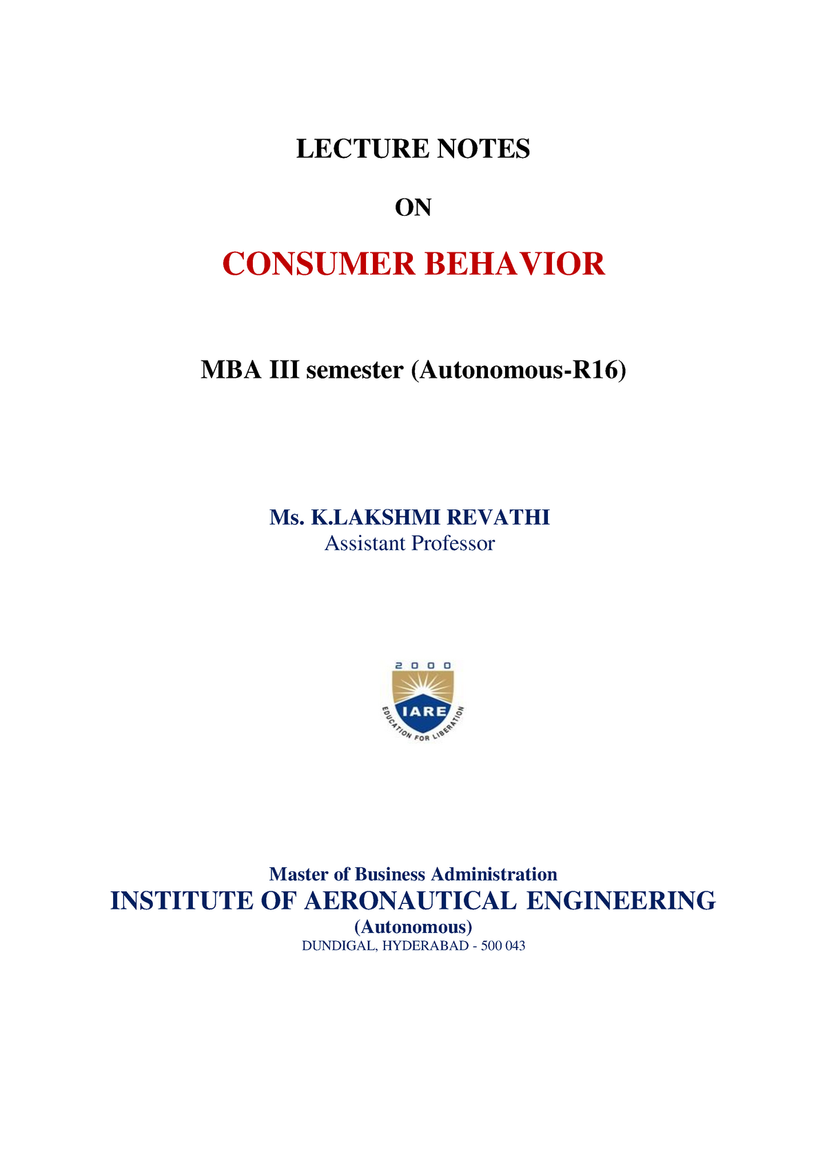 consumer behaviour master thesis
