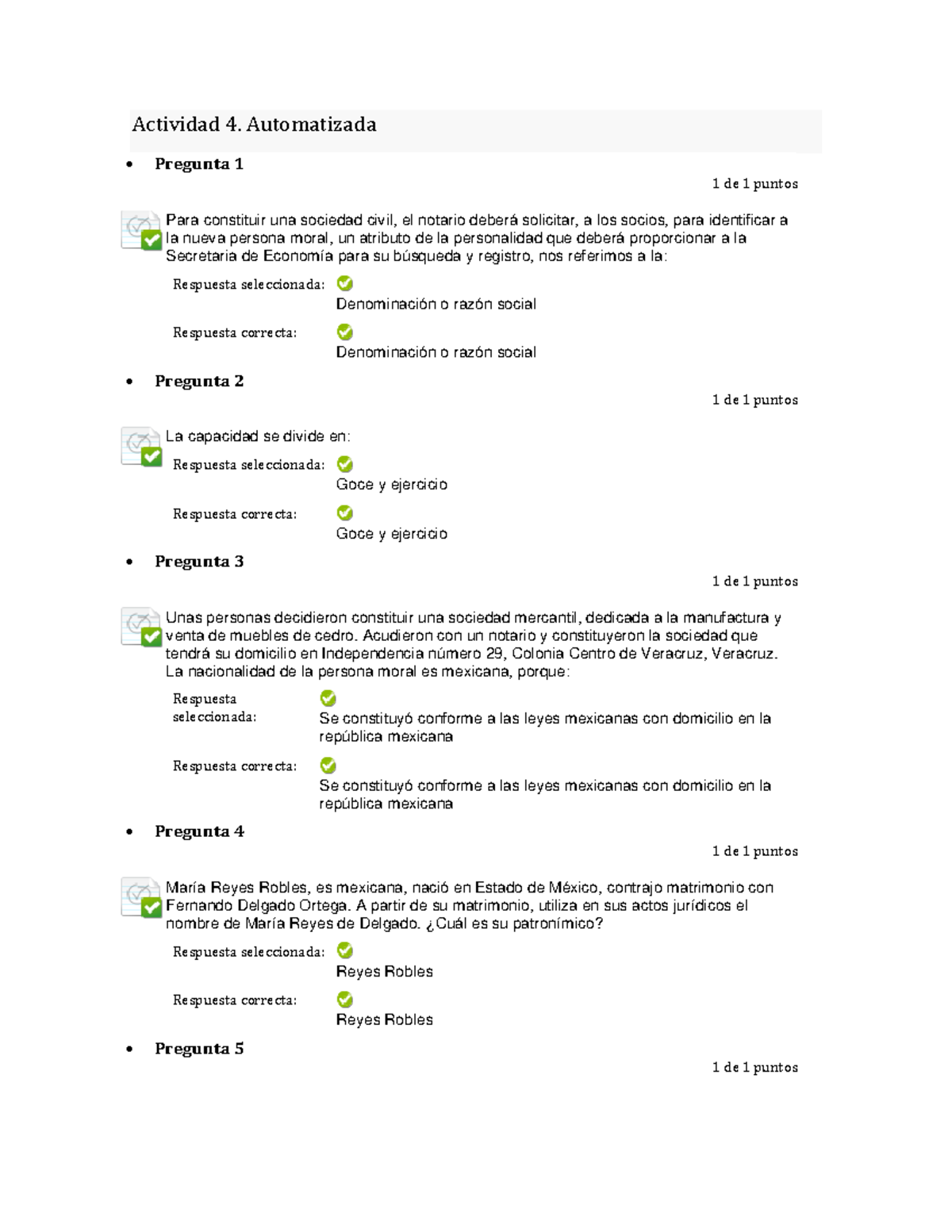 Automatizada Persona Y Familia Actividad Automatizada Pregunta De Puntos Para Studocu