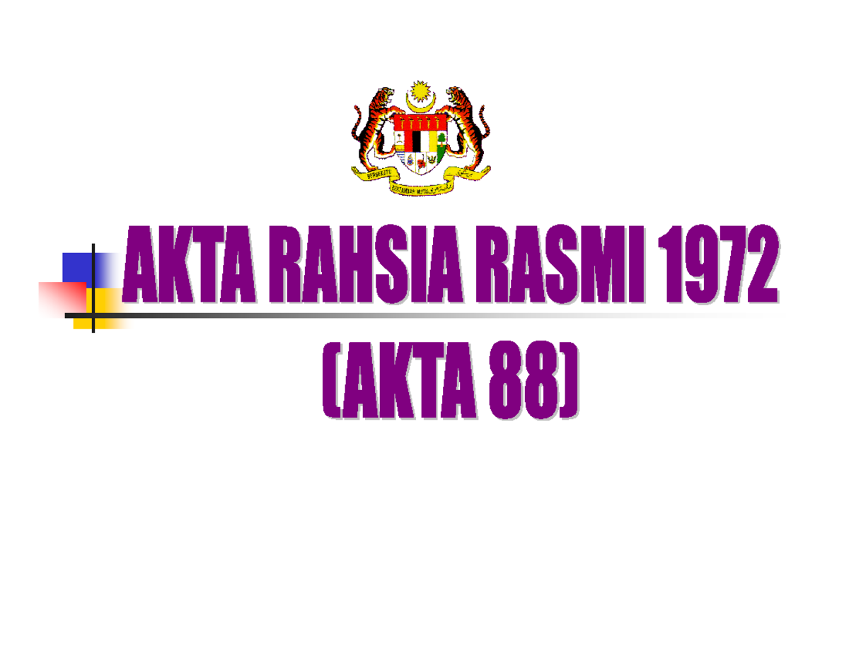 01b - Akta Rahsia Rasmi - SKOP CERAMAH : ####### Pengenalan ...