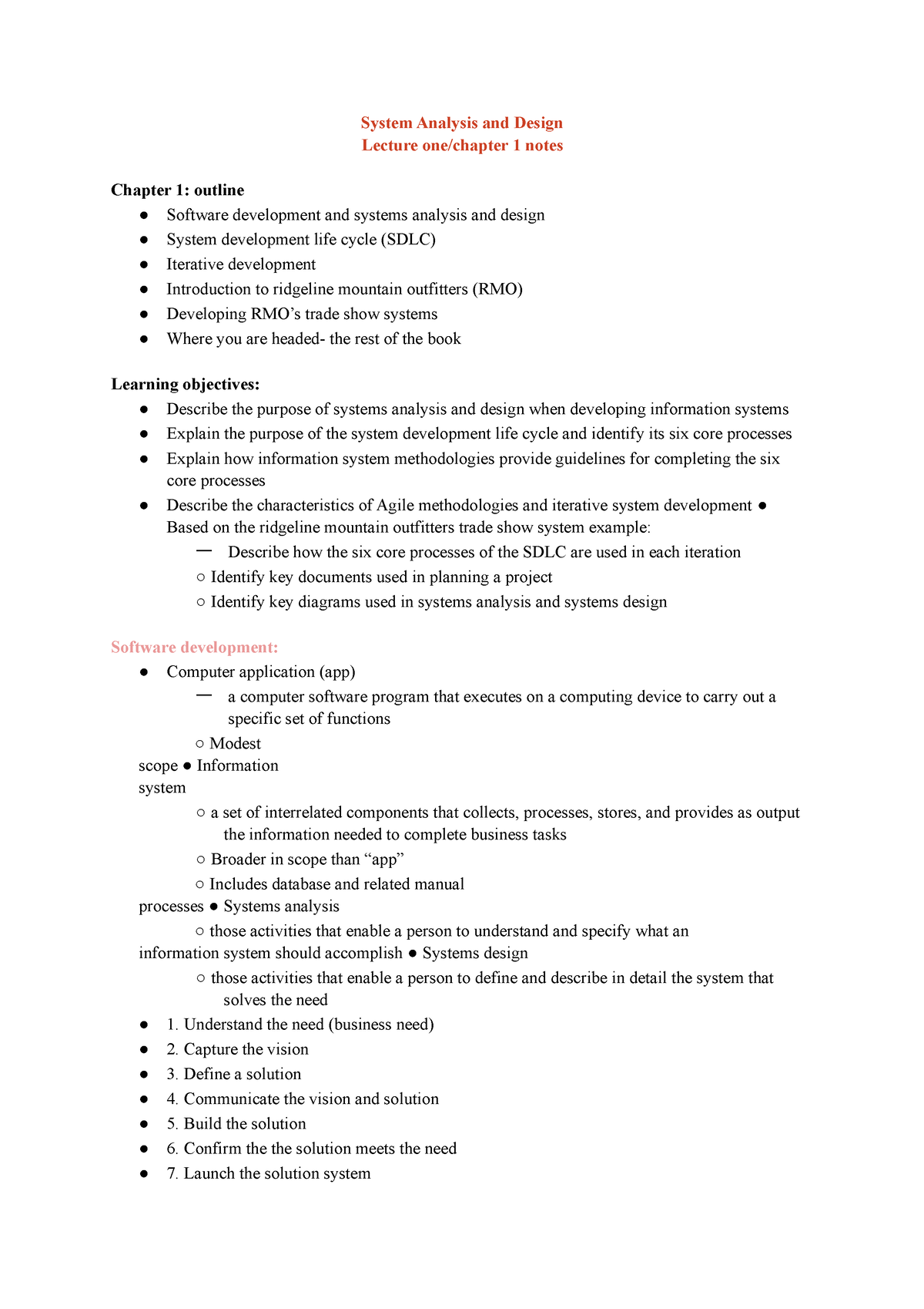 system-analysis-and-design-system-analysis-and-design-lecture-one