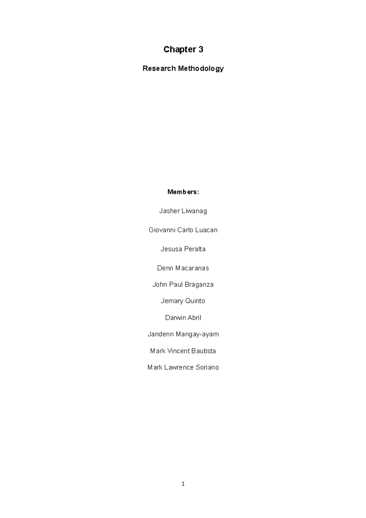 Practical Research-Chap 3 - Chapter 3 Research Methodology Members ...