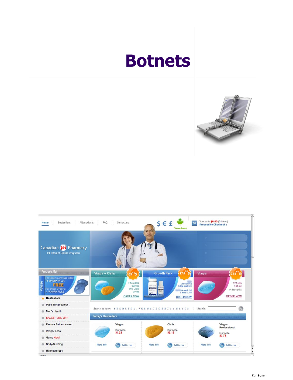 Botnet-Handouts Revisedpdf - Botnets Dan Boneh Dan Boneh Virus And ...