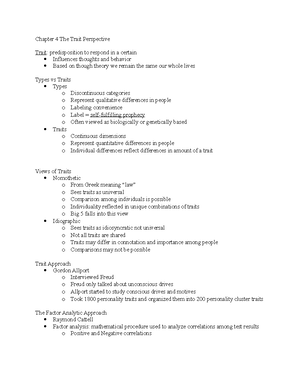 Chapter 5 The Motive Perspective Notes - Chapter 5 The Motive ...