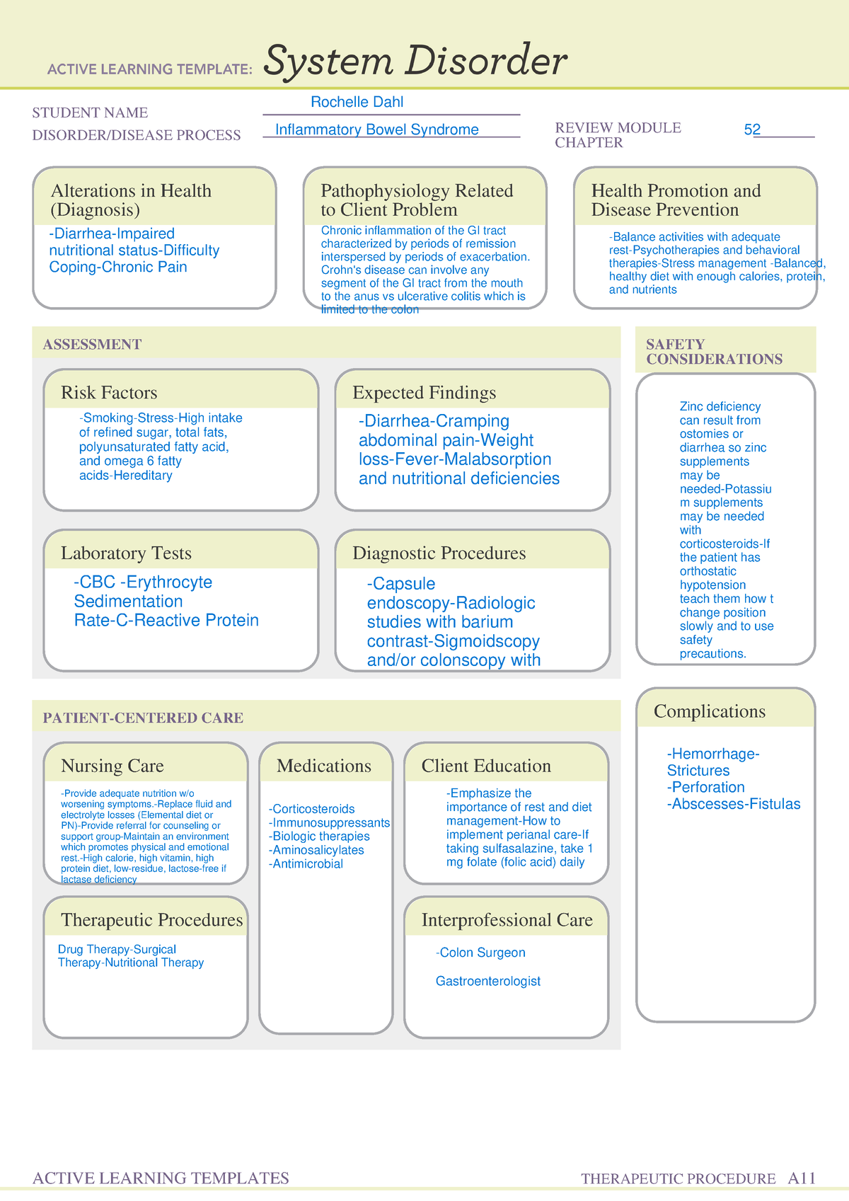 System Disorder Form 3 - Grgdfgvdgdvsc - Student Name Disorder Disease 