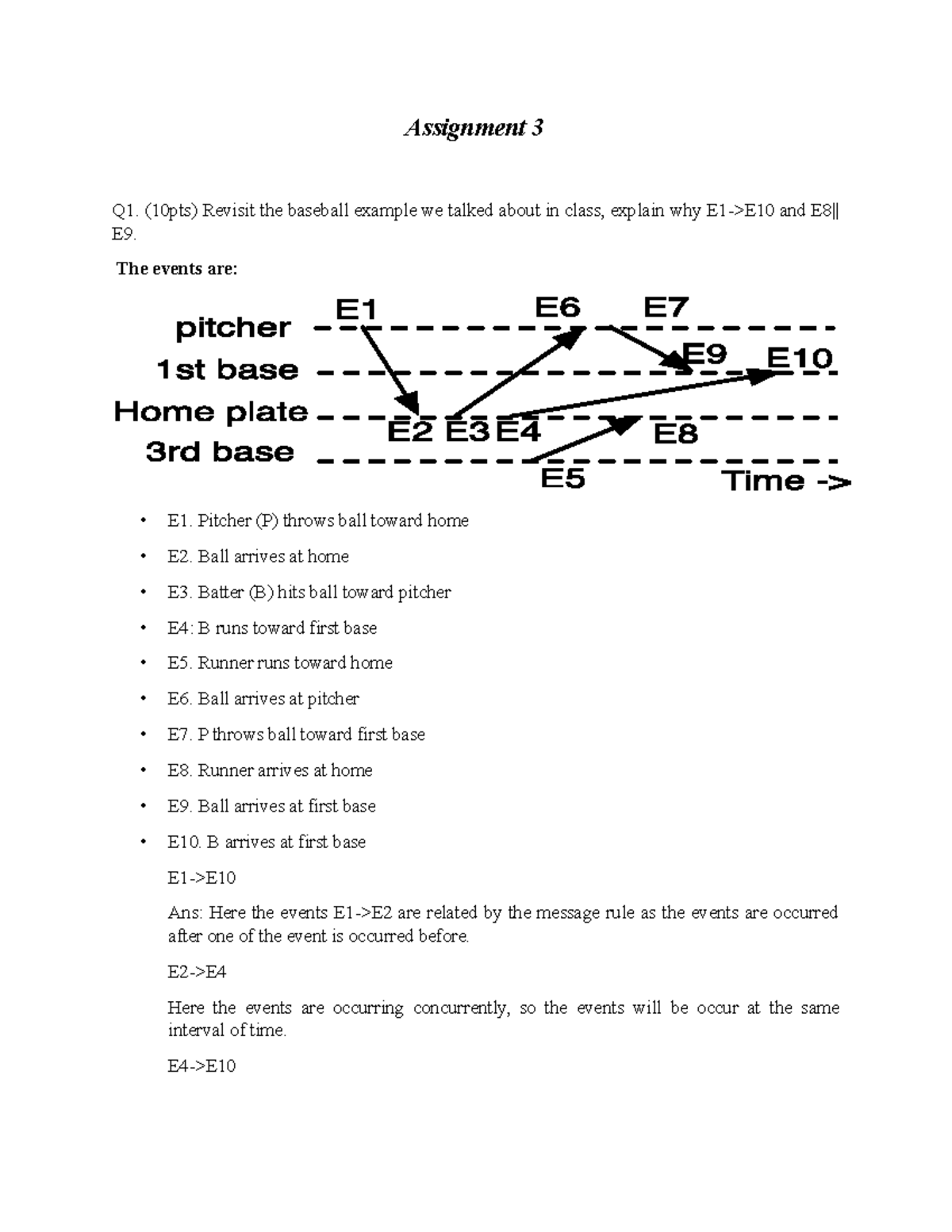 Assignment 3 answers - Distributed Systems - Assignment 3 Q1. (10pts ...