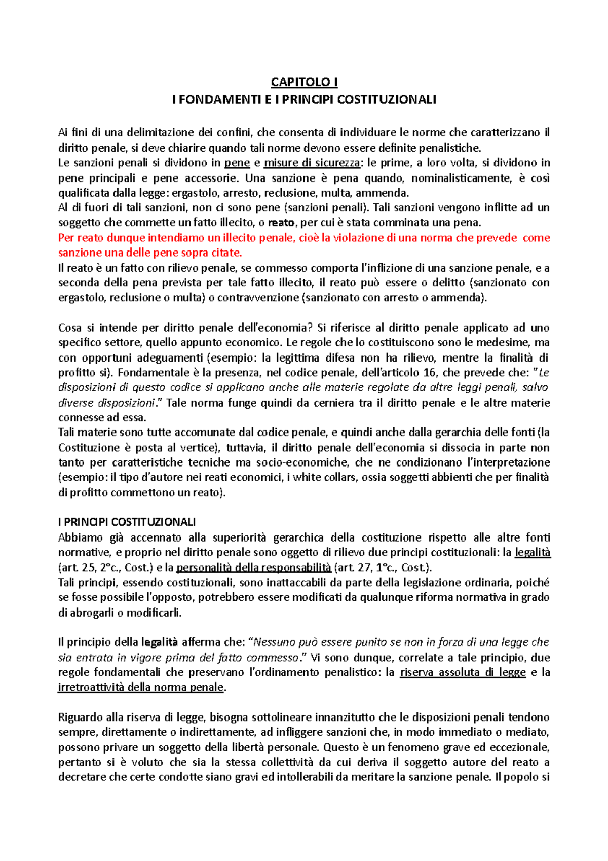 Diritto Penale Dell'economia - CAPITOLO I I FONDAMENTI E I PRINCIPI ...