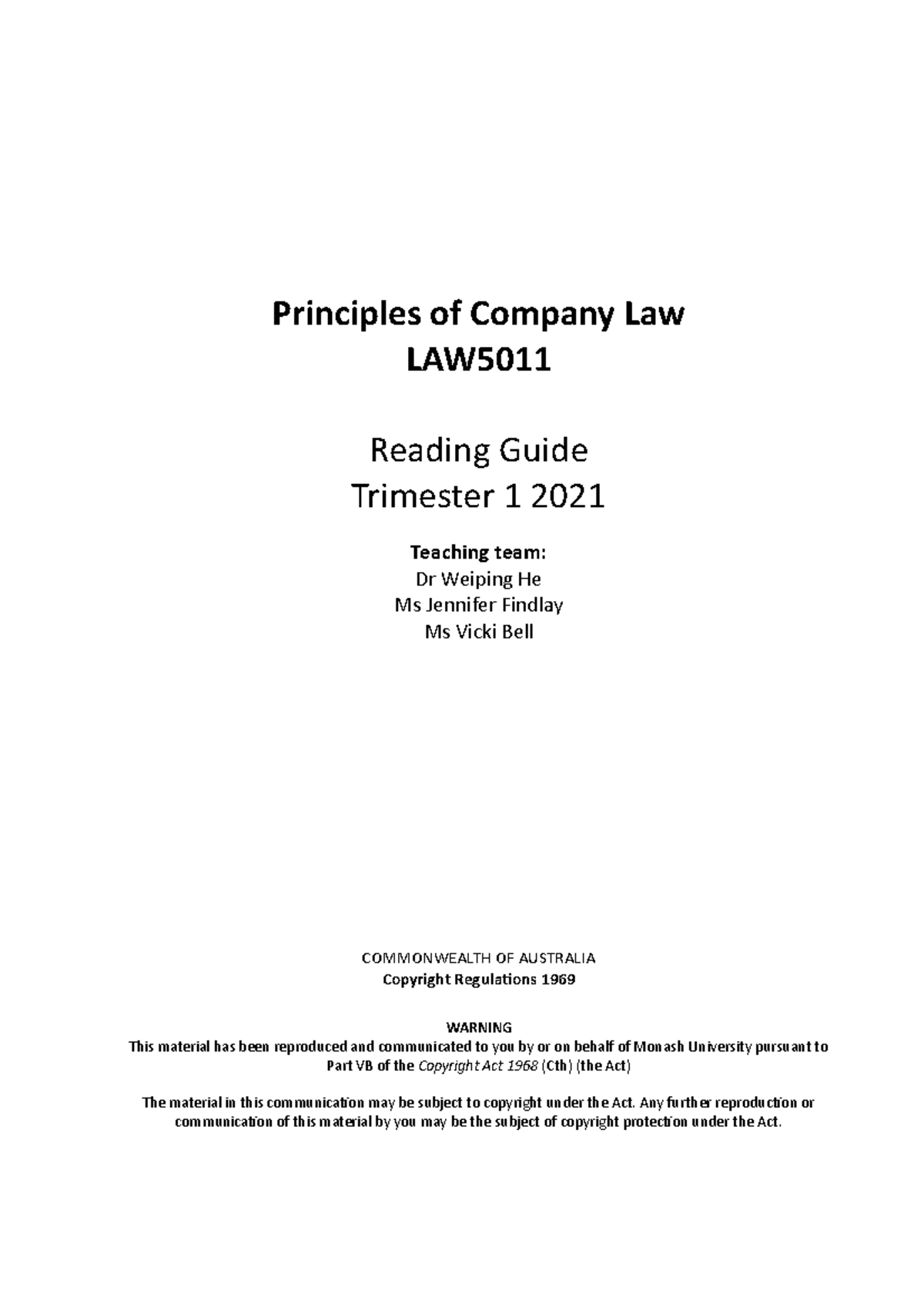 law5011-reading-guide-principles-of-company-law-law-reading-guide