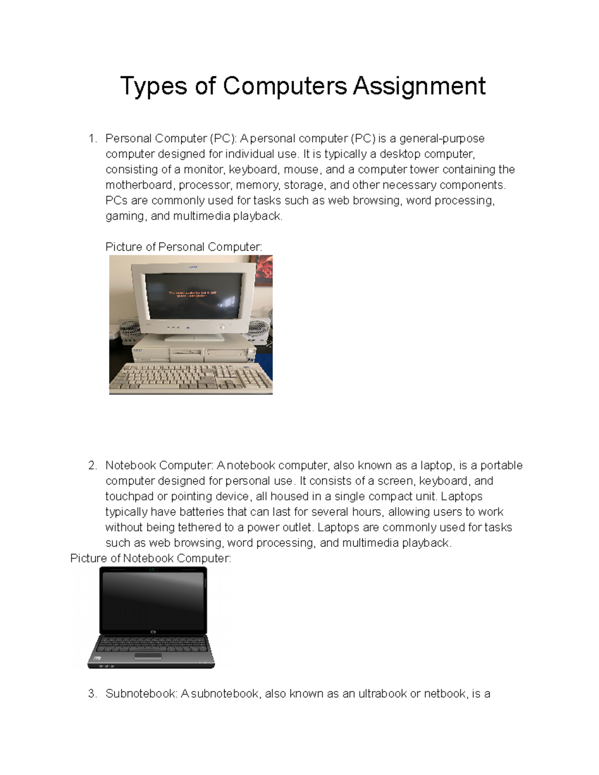 what is a computer assignment