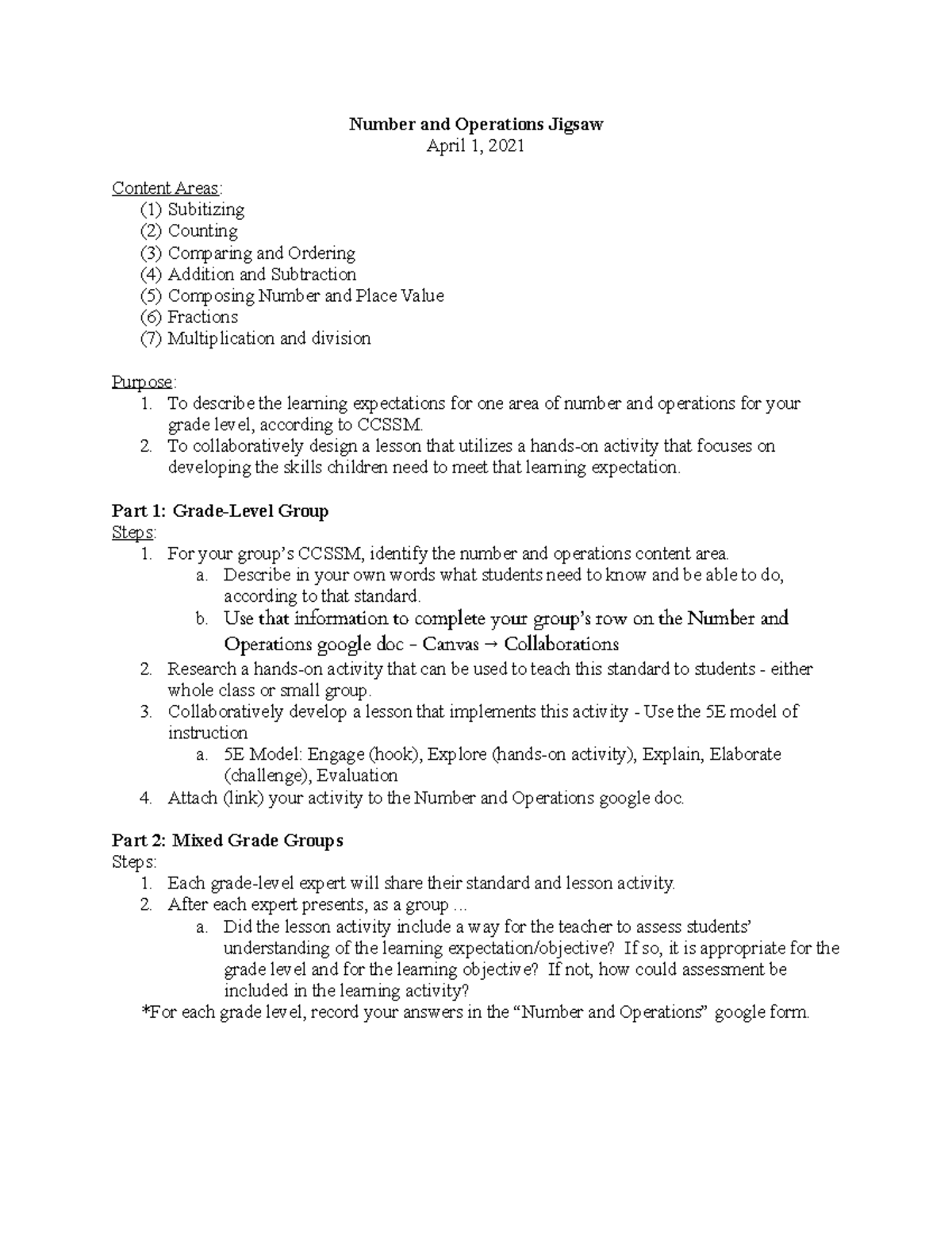 What Does Number And Operations Mean