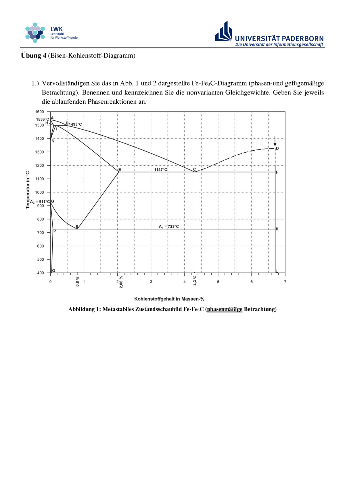 Ubungsblatt 4 Fe C Diagramm Studocu