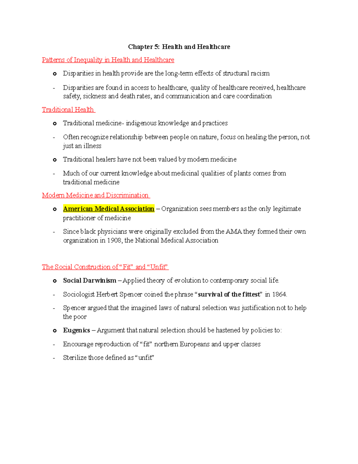 Chapter 5 Health and Healthcare - Chapter 5: Health and Healthcare ...