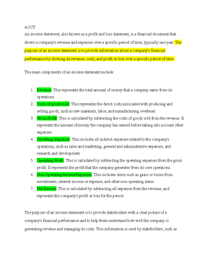 Chapter 1 Notes - Chapter 1: Financial Statements And Business ...