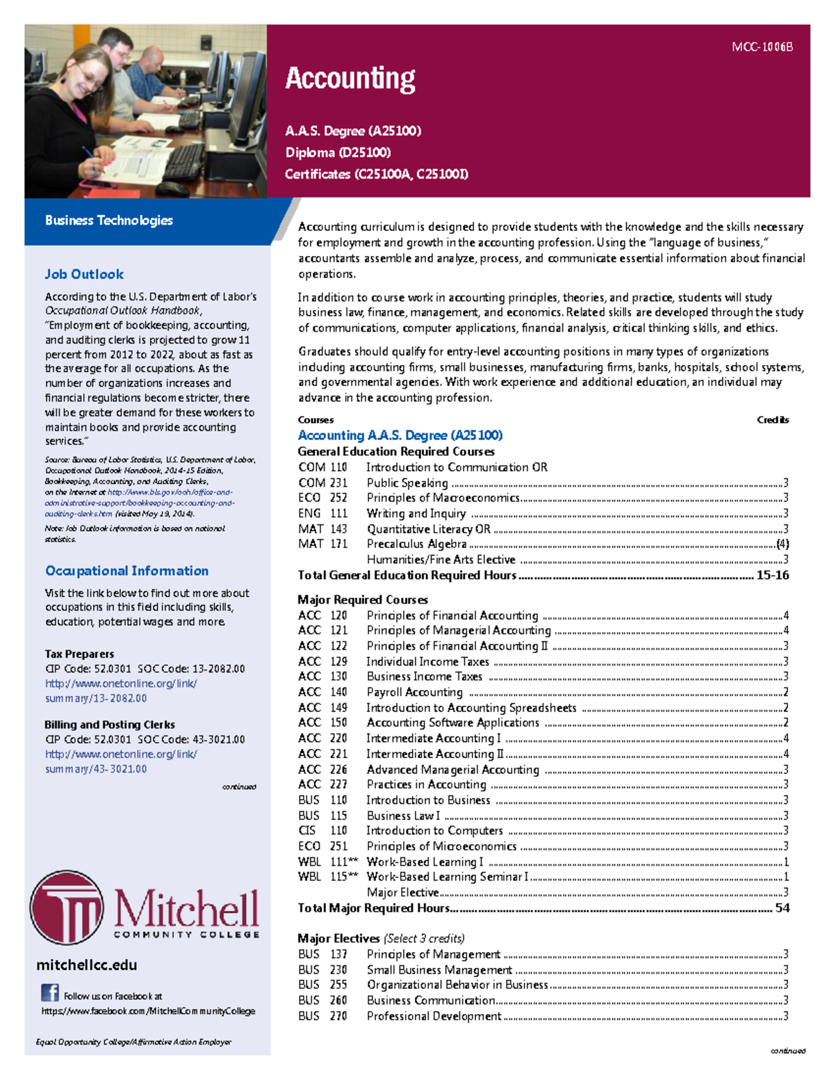 MCC1006BAccounting MCC1006B Accounting A.A. Degree (A25100