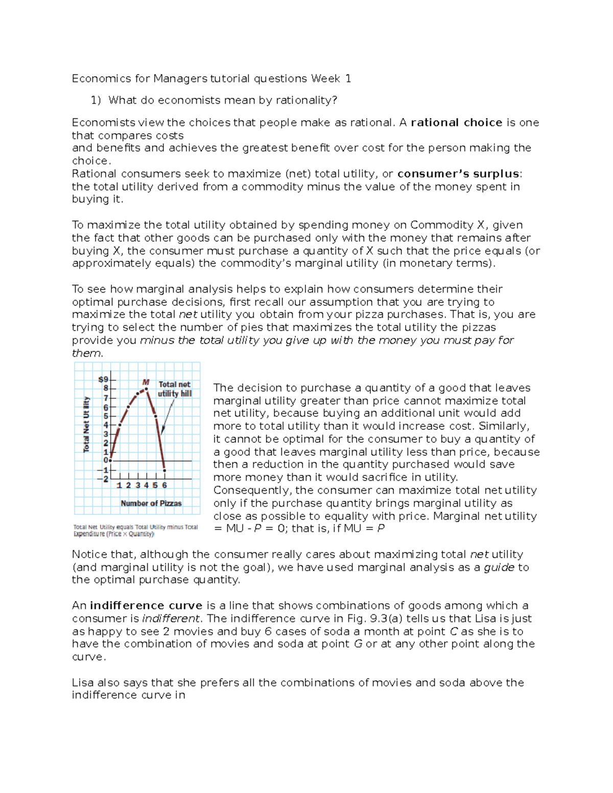 Guide for final exam - basic economics notes - Economics for Managers ...