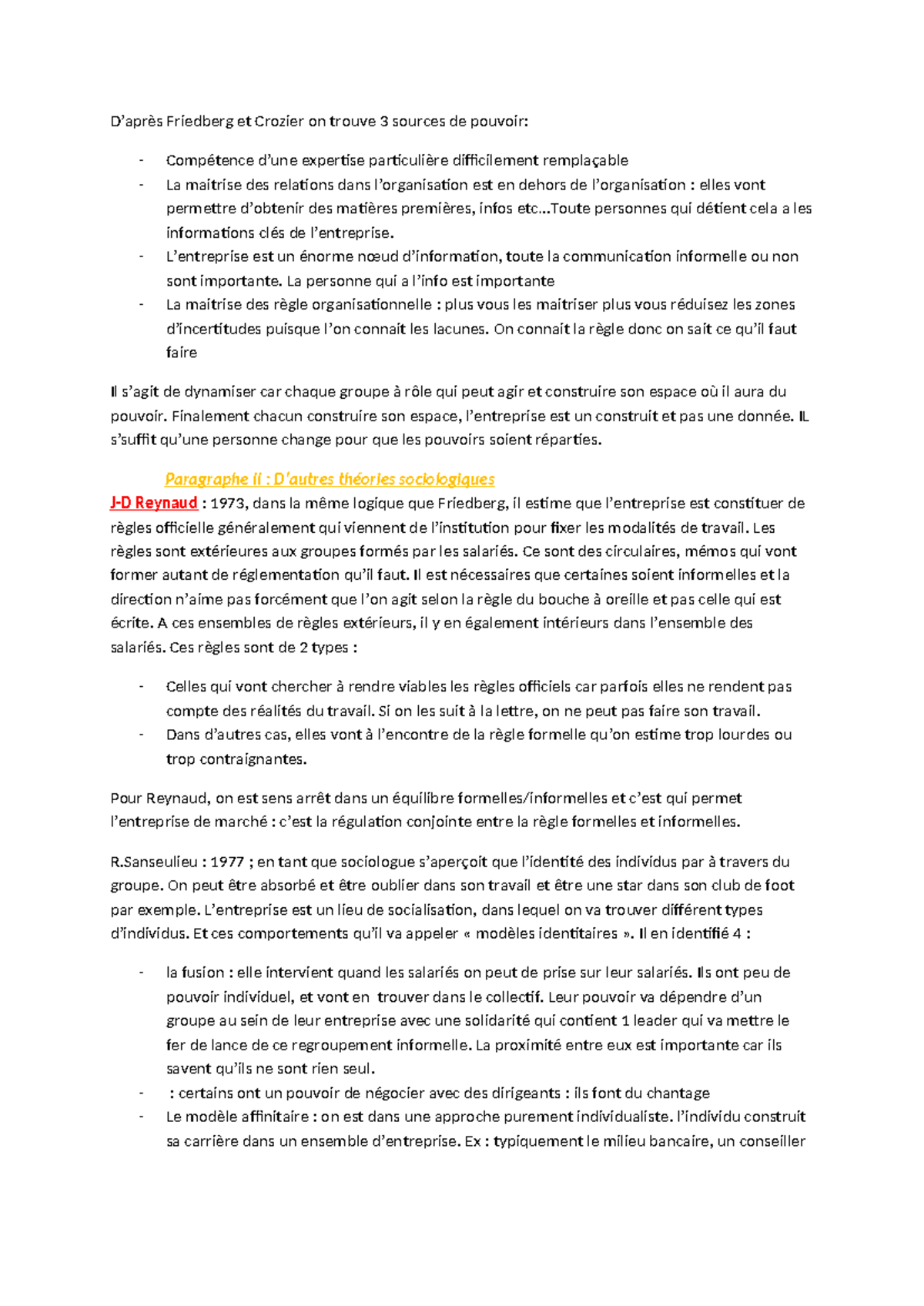 Cours 7 - Fin Chapitre 4 et Chapitre 5 - D’après Friedberg et Crozier ...
