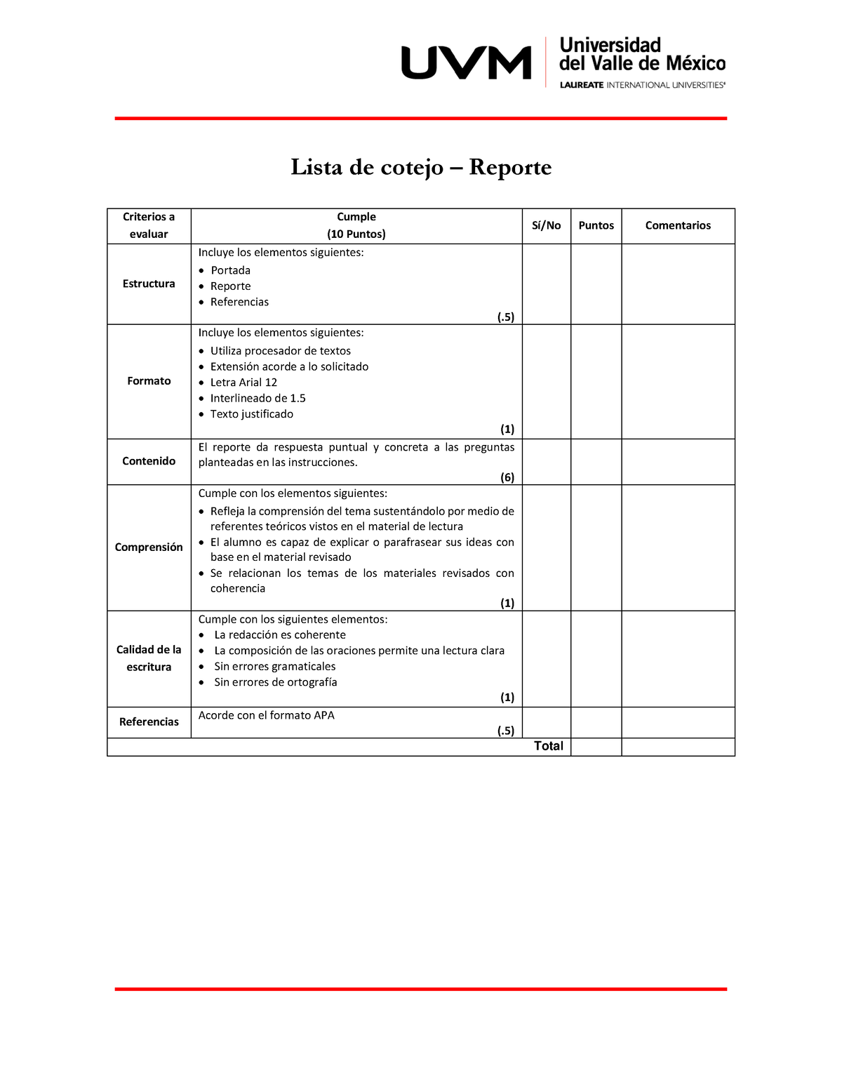 Lc Reporte De Mkt Comportamiento Del Consumidor 1 Lista De Cotejo Reporte Criterios A 1241