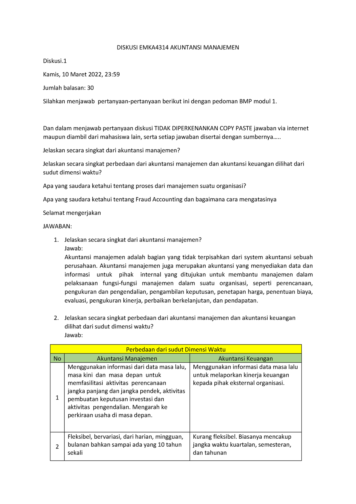 Diskusi 1 EMKA4314 Akuntansi Manajemen - DISKUSI EMKA4314 AKUNTANSI ...