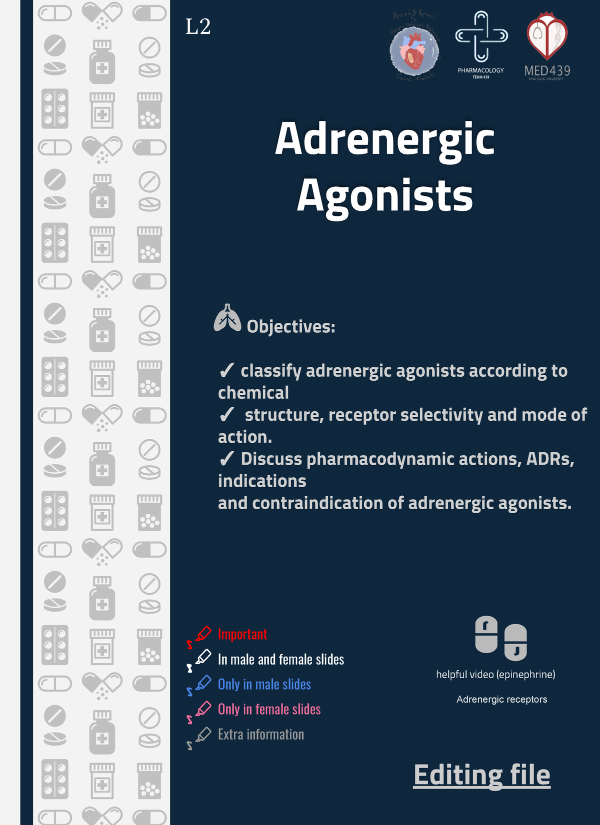 2-Adrenergic Agonists - Adrenergic Agonists Objectives: Classify ...