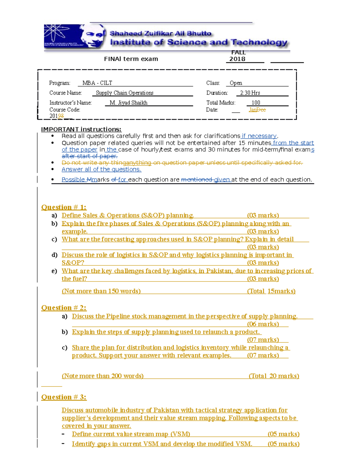 SCOP CILT Final Fall 2018-revised CS comments 221218 (1) - FINAl term ...