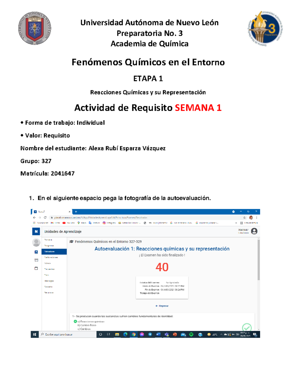 AREV Requisito S1 Etapa 1 FQE - Universidad AutÛnoma de Nuevo LeÛn ...