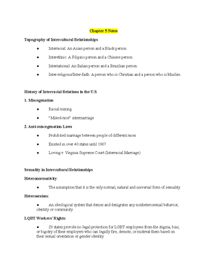 Intercultural Communication Notes Chapters 1-4 - Chapter 1 Notes ...