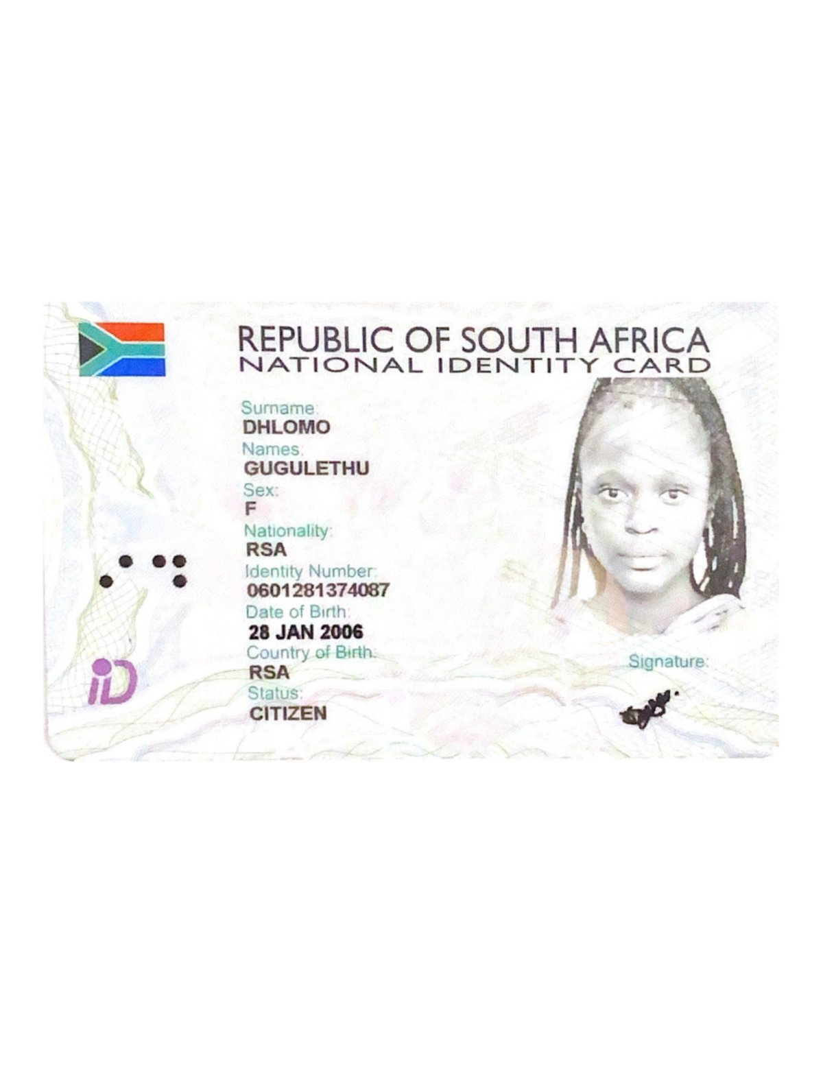 Republic OF South Africa - REPUBLIC OF SOUTH AFRICA NATIONAL IDENTITY ...