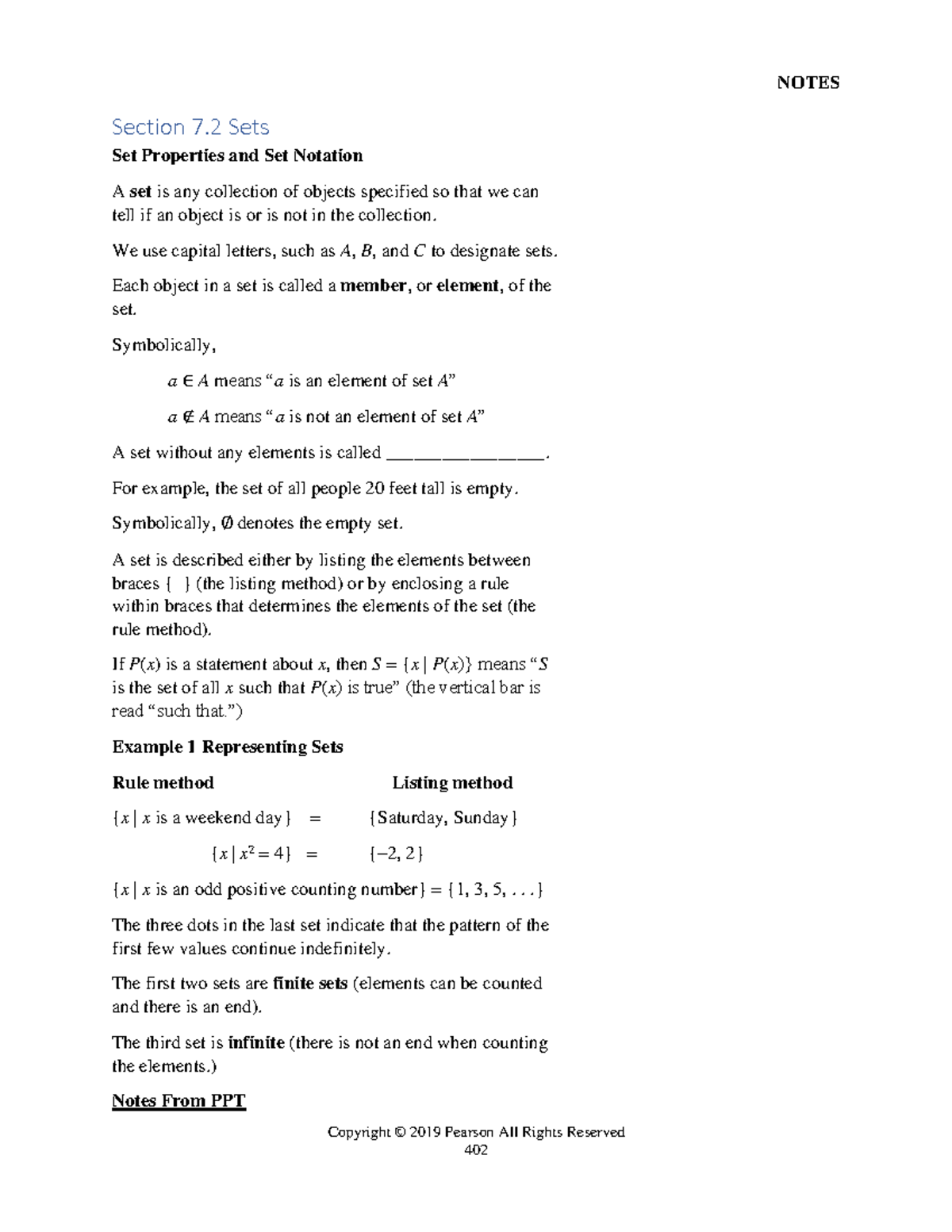 Bfmb14e noteguide 7 2-1 - NOTES Copyright © 2019 Pearson All Rights ...