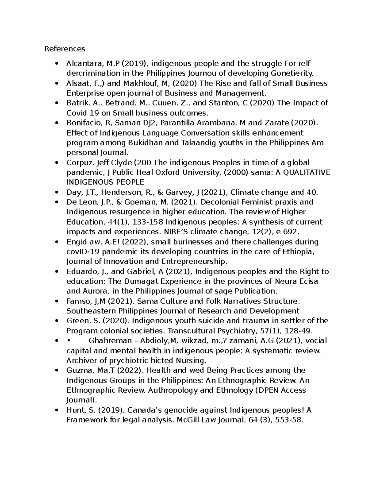 Document-4 - Personal Journal - References Alcantara, M (2019 ...