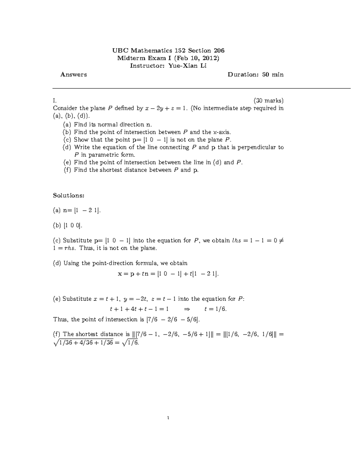 math-152-midterm-1-ubc-mathematics-152-section-206-midterm-exam-i