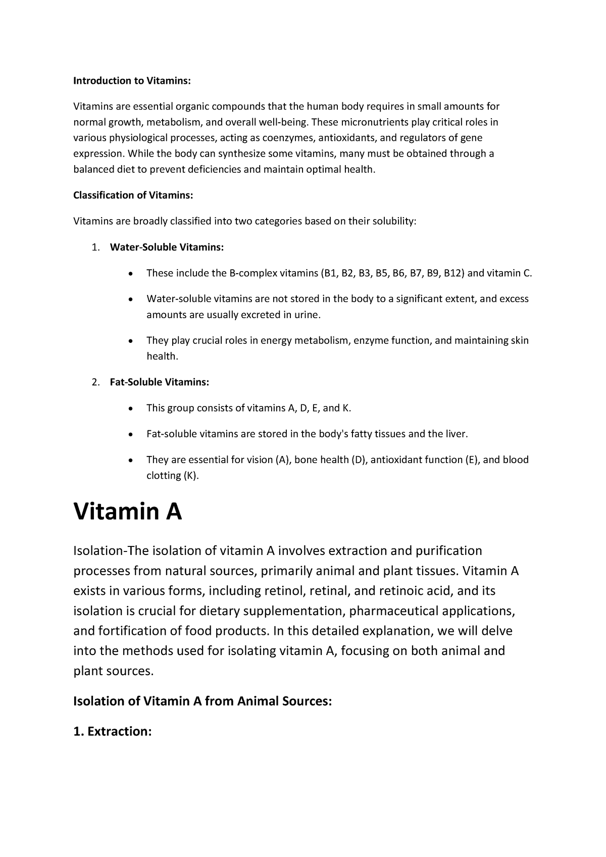 UNIT 1 Vitamins - vitamin a, vitamin b12 vitamin c vitamin d ...