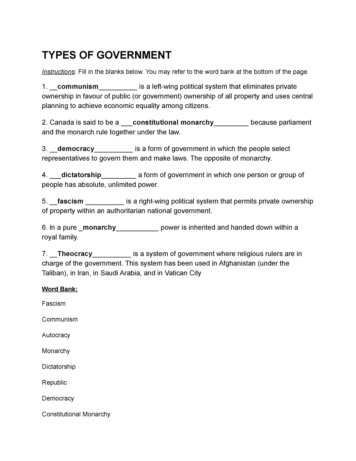 types-of-government-types-of-government-instructions-fill-in-the