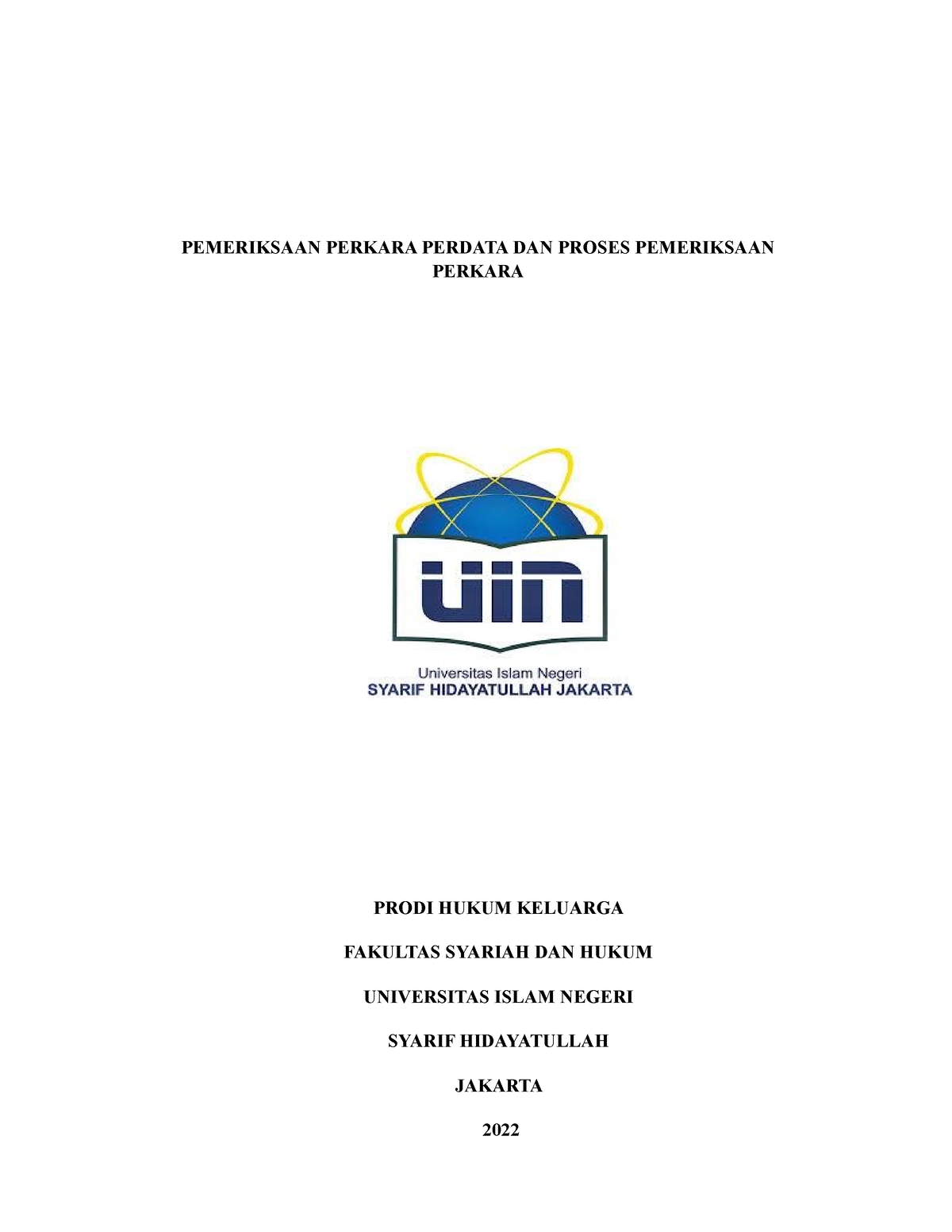 Pemeriksaan Perkara Perdata DAN Proses Pemeriksaan Perkara ...