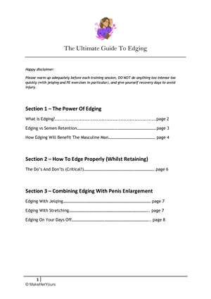 The Ultimate Guide To Edging 1 Happy disclaimer Please warm up