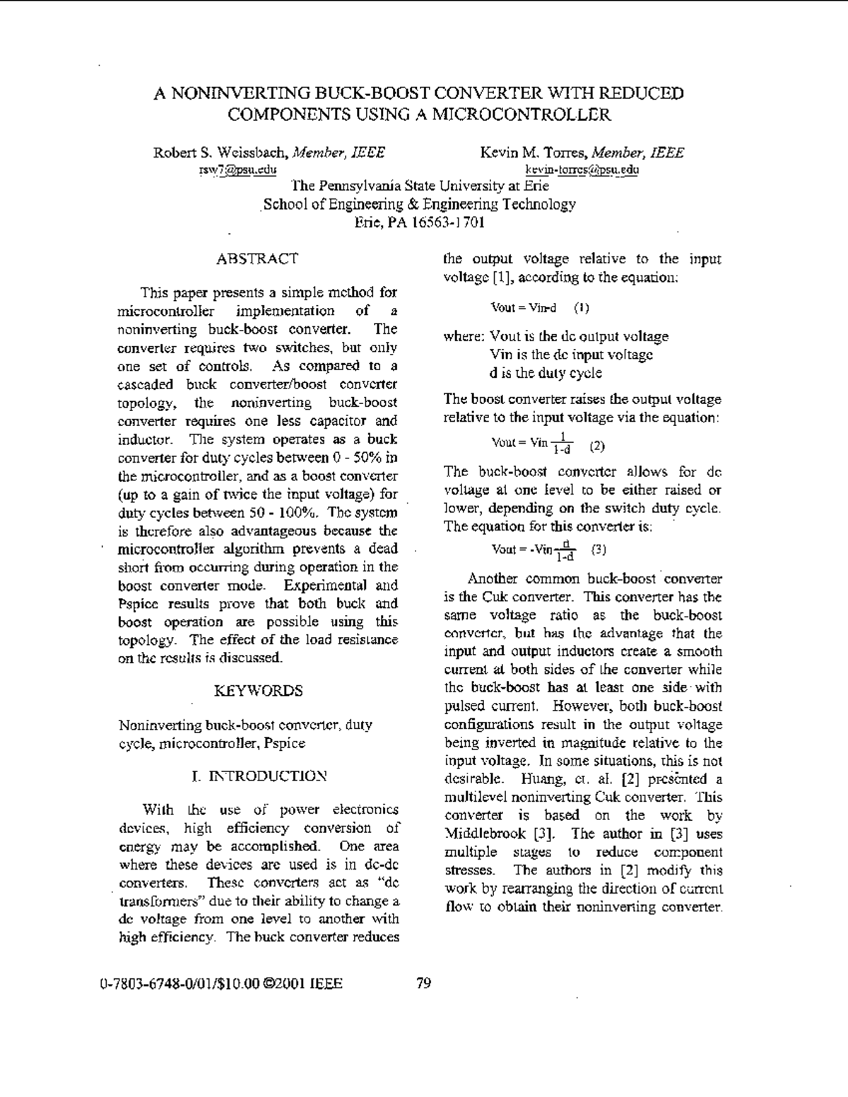 A Noninverting BUCK- Boost Converter WITH Reduced - A ...