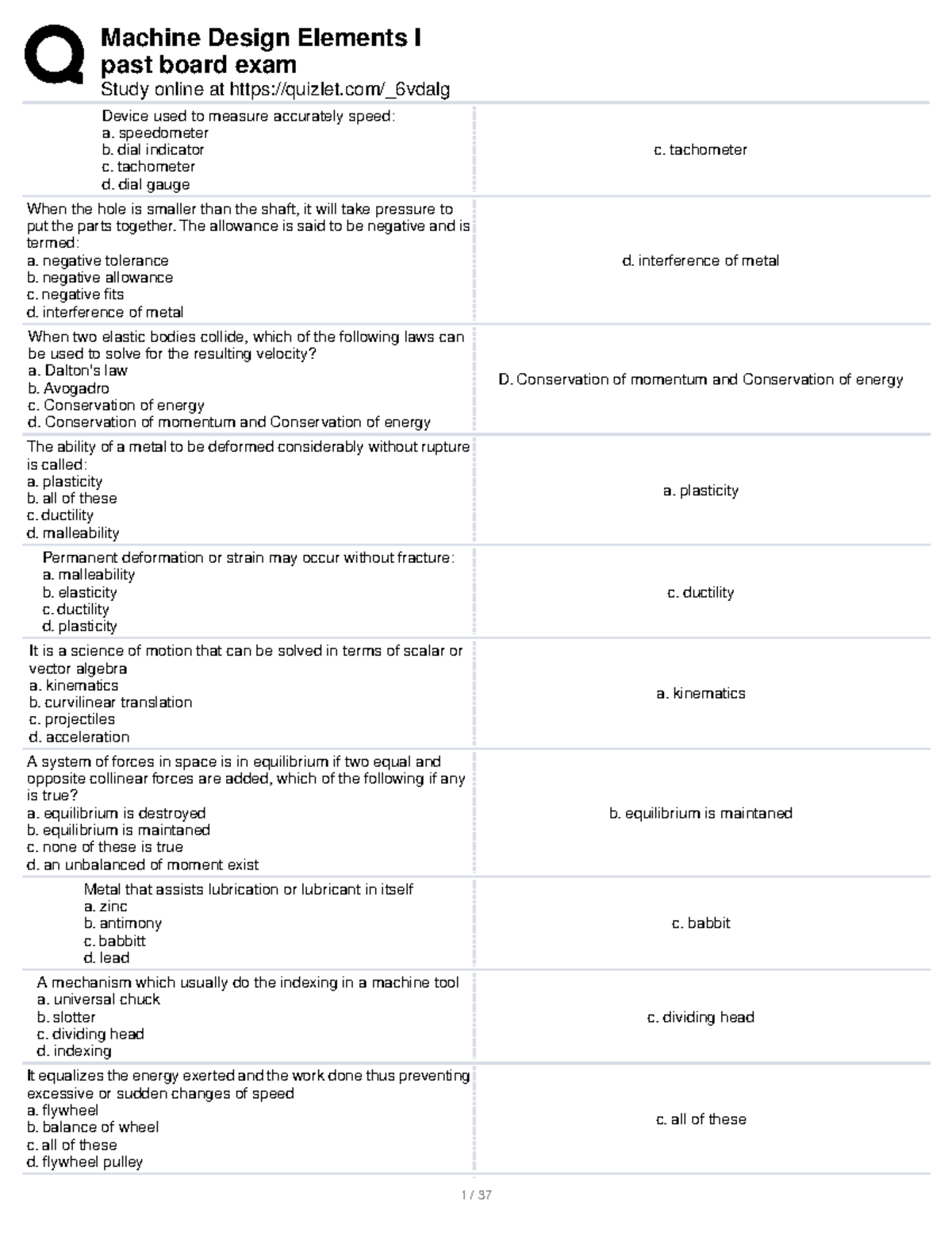 Quizlet for Design - past board exam Study online at quizlet/_6vdalg ...