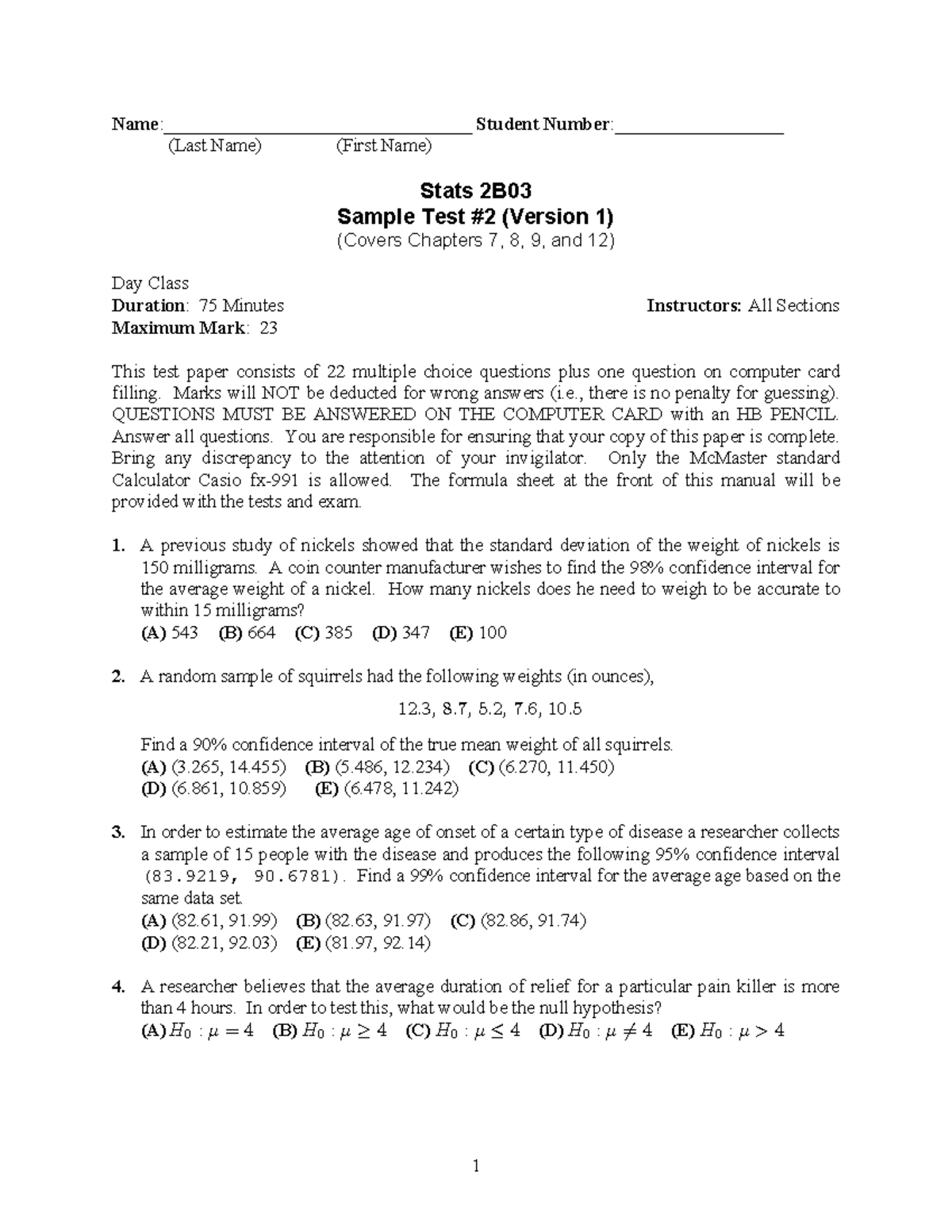 Statistics Test 2 Studocu