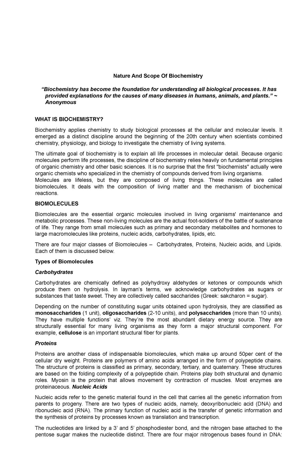 nature-and-scope-of-biochemistry-nature-and-scope-of-biochemistry