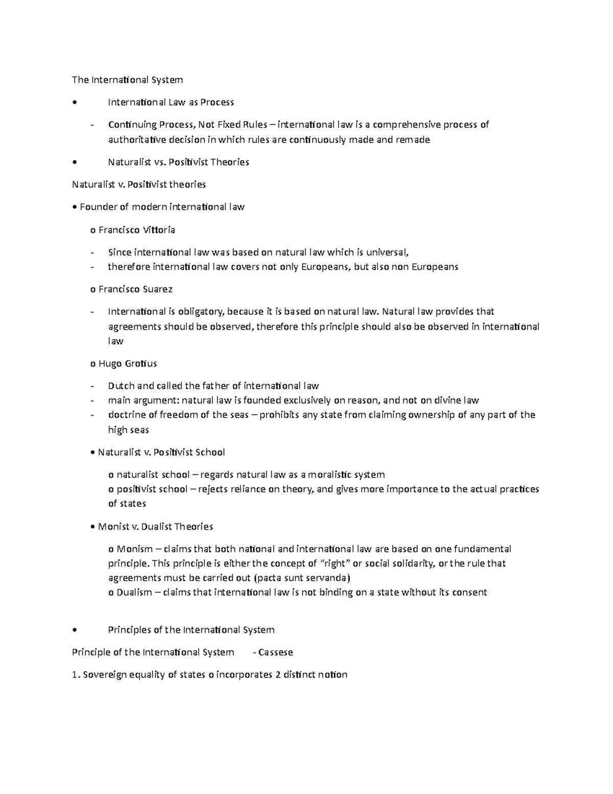 The International System 1 - The International System International Law ...