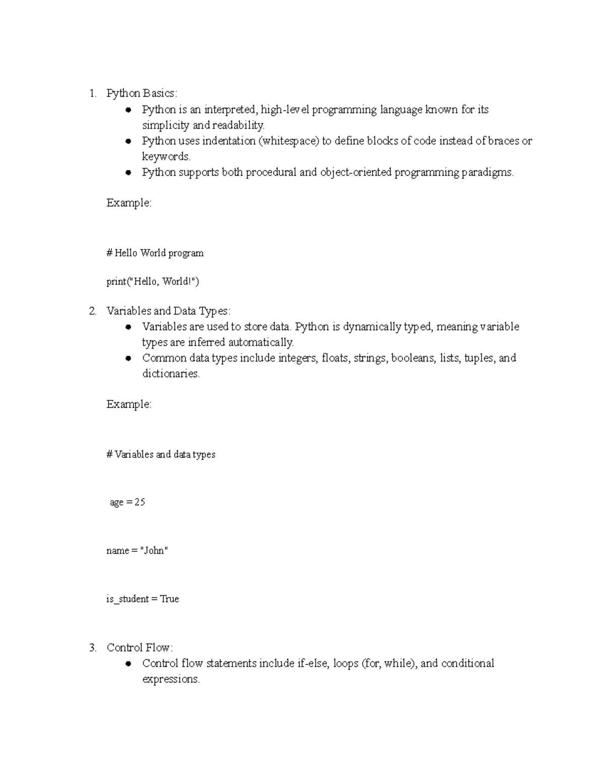 Python - Python uses indentation (whitespace) to define blocks of code ...