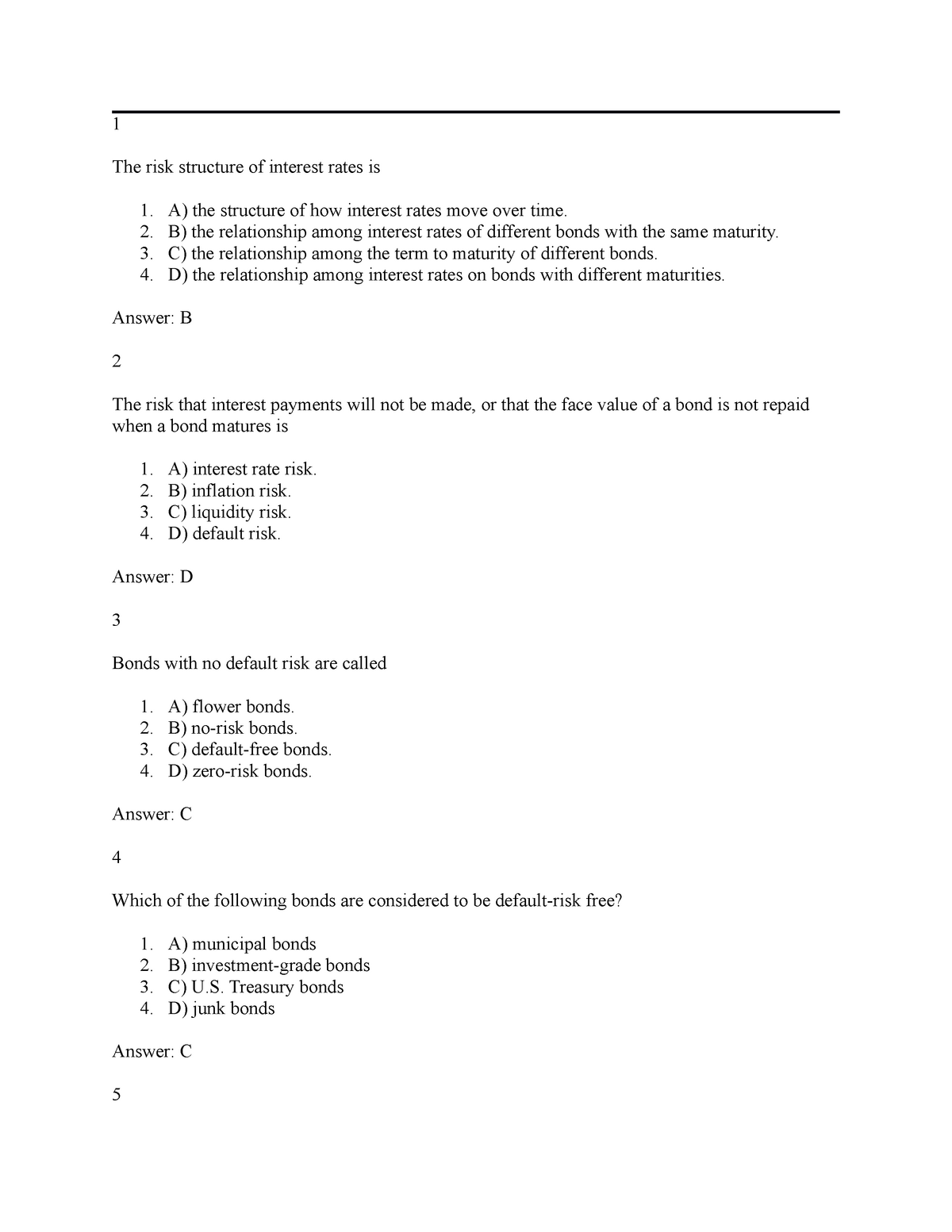 the economics of money banking and financial markets answers