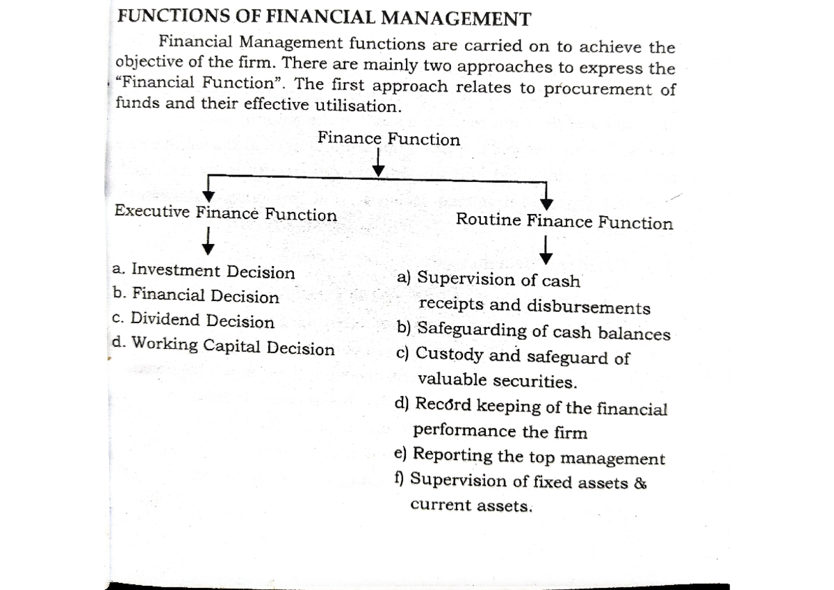 Financial Management - Lecture Notes 1 - B.com Finance And Taxition ...