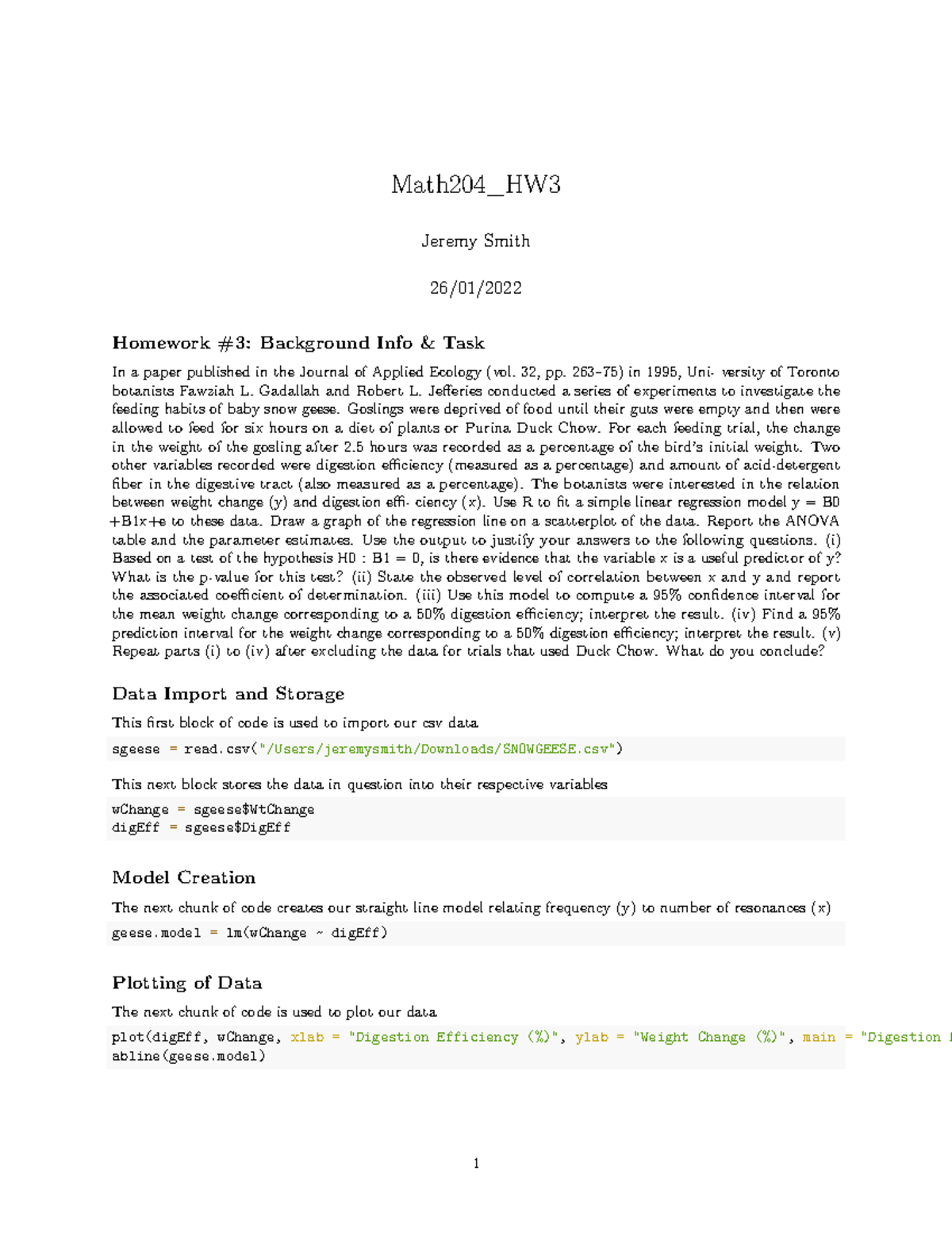 Math204 HW3 - Homework 3 submission - Math204_HW Jeremy Smith 26/01 ...