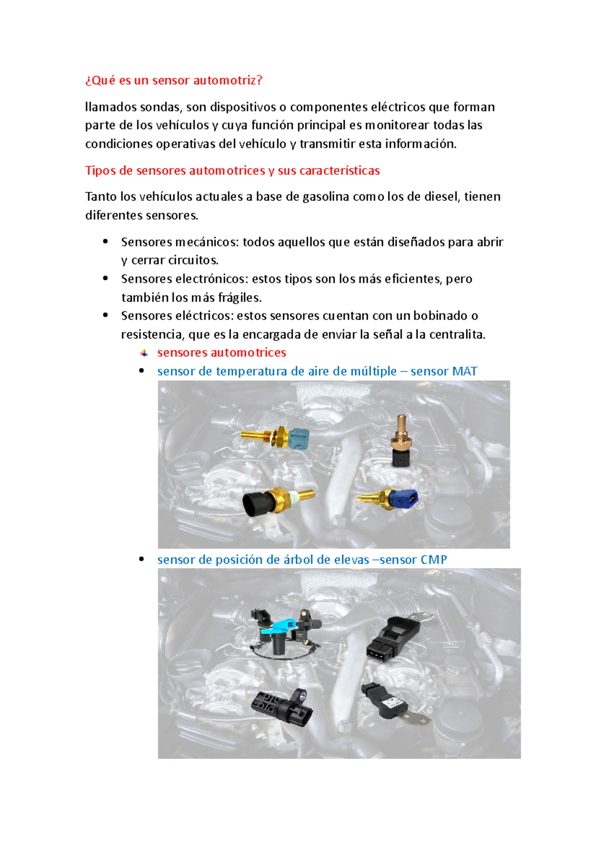 Qué es un sensor automotriz - ¿Qué es un sensor automotriz? llamados ...