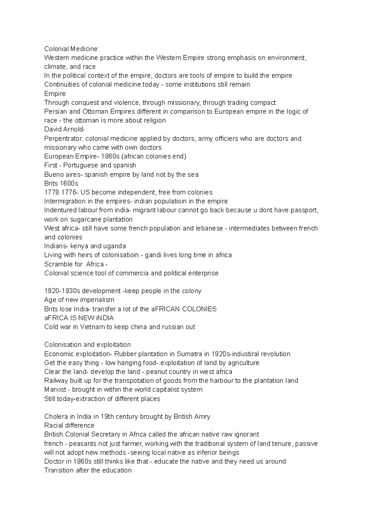 Colonial Medicine - Google Docs - Colonial Medicine: Western medicine ...