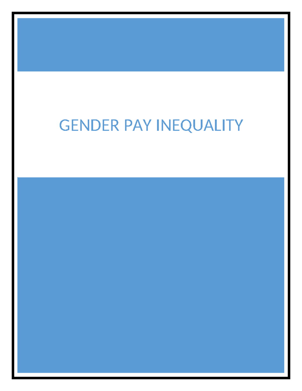 assignment of gender inequality