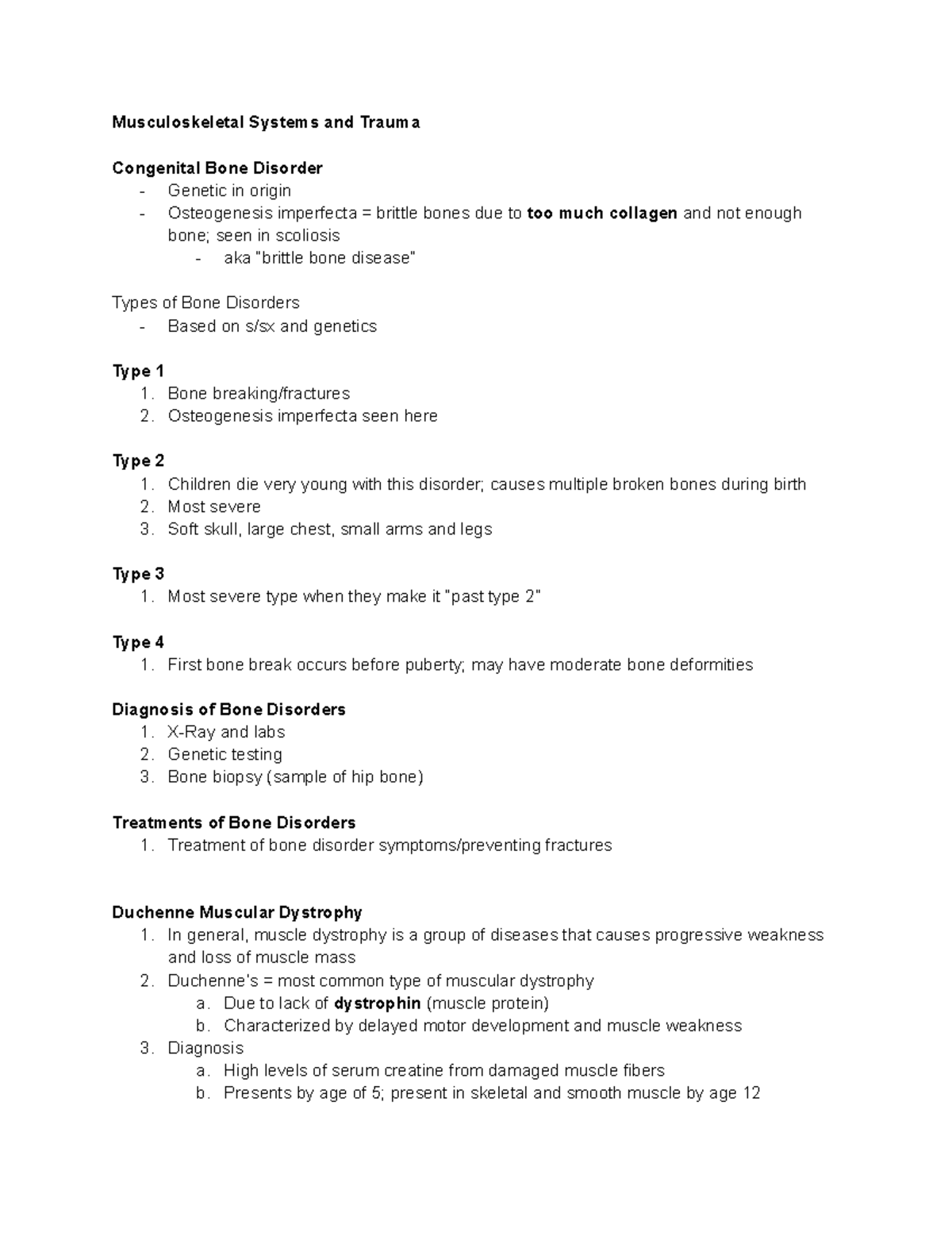 Unit 6 - Hsc 201 - Fall 2022 Hsc 201 Notes - Musculoskeletal Systems 