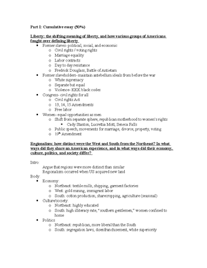 History 17B Midterm Study Guide - Major themes to consider: The ...
